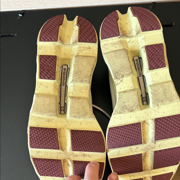 On Cloud Women's Athletic Shoes in White and Yellow - Picture 8 of 8